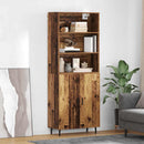 Highboard Gammelt træ 69,5 x 34 x 180 cm Ingeniørtræ og glas