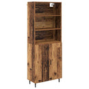 Highboard Gammelt træ 69,5 x 34 x 180 cm Ingeniørtræ og glas