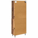 Highboard Gammelt træ 69,5 x 34 x 180 cm Ingeniørtræ og glas