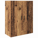 Highboard 2 pcs Gammelt træ Ingeniørtræ og glas