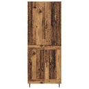 Highboard 2 pcs Gammelt træ Ingeniørtræ og glas