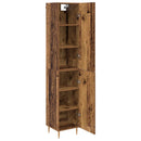Highboard 2 pcs Gammelt træ Konstrueret træ