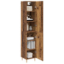Highboard 2 pcs Gammelt træ Konstrueret træ