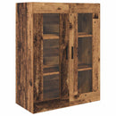 Highboard med skuffe 2 pcs Gammelt træ Konstrueret træ