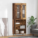 Highboard Gammelt træ 69,5 x 34 x 180 cm Ingeniørtræ og glas