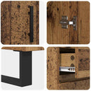 Highboard med skuffe 2 pcs Gammelt træ 69,5 x 34 x 180 cm