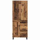 Highboard med skuffe 2 pcs Gammelt træ 69,5 x 34 x 180 cm