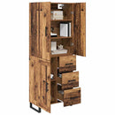 Highboard med skuffe 2 pcs Gammelt træ 69,5 x 34 x 180 cm