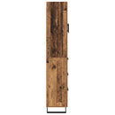 Highboard med skuffe 2 pcs Gammelt træ 69,5 x 34 x 180 cm