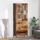 Highboard med skuffe 2 pcs Gammelt træ Konstrueret træ