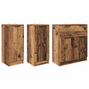 Sideboard med skuffe 3 pcs Gammelt træ Konstrueret træ