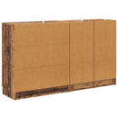 Sideboard med skuffe 3 pcs Gammelt træ Konstrueret træ