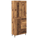 Highboard med skuffe 2 pcs Gammelt træ Konstrueret træ