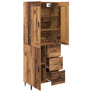 Highboard med skuffe 2 pcs Gammelt træ Konstrueret træ