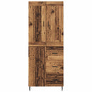 Highboard med skuffe 2 pcs Gammelt træ Konstrueret træ