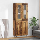 Highboard 2 pcs Gammelt træ Konstrueret træ