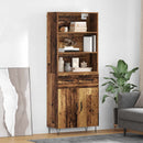 Highboard med skuffe 2 pcs Gammelt træ Konstrueret træ