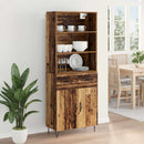 Highboard med skuffe 2 pcs Gammelt træ Konstrueret træ