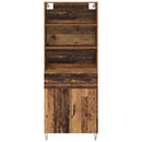 Highboard med skuffe 2 pcs Gammelt træ Konstrueret træ