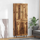 Highboard 2 pcs Gammelt træ Konstrueret træ