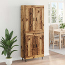 Highboard 2 pcs Gammelt træ Konstrueret træ