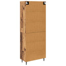 Highboard 2 pcs Gammelt træ Konstrueret træ