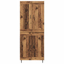 Highboard 2 pcs Gammelt træ Konstrueret træ