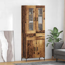 Highboard med skuffe 2 pcs Gammelt træ Konstrueret træ