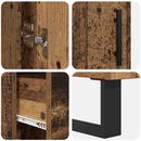 Highboard med skuffe 2 pcs Gammelt træ 69,5 x 34 x 180 cm
