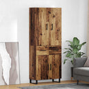Highboard med skuffe 2 pcs Gammelt træ 69,5 x 34 x 180 cm