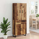 Highboard med skuffe 2 pcs Gammelt træ 69,5 x 34 x 180 cm
