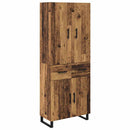 Highboard med skuffe 2 pcs Gammelt træ 69,5 x 34 x 180 cm
