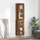 Highboard 2 pcs Gammelt træ Glas