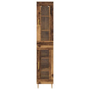 Highboard 2 pcs Gammelt træ Glas