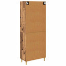 Highboard Gammelt træ 69,5 x 34 x 180 cm Ingeniørtræ og glas