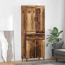 Highboard med skuffe 2 pcs Gammelt træ Konstrueret træ