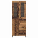 Highboard med skuffe 2 pcs Gammelt træ Konstrueret træ