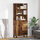 Highboard med skuffe 2 pcs Gammelt træ Konstrueret træ