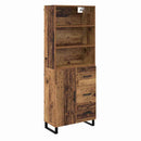 Highboard med skuffe 2 pcs Gammelt træ Konstrueret træ