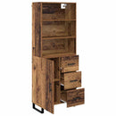 Highboard med skuffe 2 pcs Gammelt træ Konstrueret træ