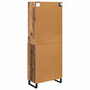 Highboard med skuffe 2 pcs Gammelt træ Konstrueret træ
