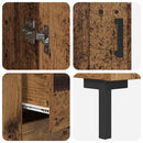 Highboard med skuffe 2 pcs Gammelt træ Konstrueret træ