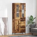 Highboard med skuffe 2 pcs Gammelt træ Konstrueret træ