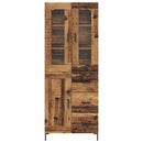 Highboard med skuffe 2 pcs Gammelt træ Konstrueret træ