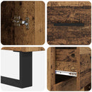 Highboard med skuffe 2 pcs Gammelt træ Konstrueret træ