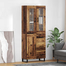 Highboard med skuffe 2 pcs Gammelt træ Konstrueret træ