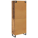 Highboard med skuffe 2 pcs Gammelt træ Konstrueret træ