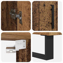 Highboard 2 pcs Gammelt træ Konstrueret træ