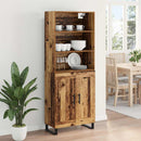 Highboard 2 pcs Gammelt træ Konstrueret træ