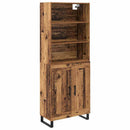 Highboard 2 pcs Gammelt træ Konstrueret træ